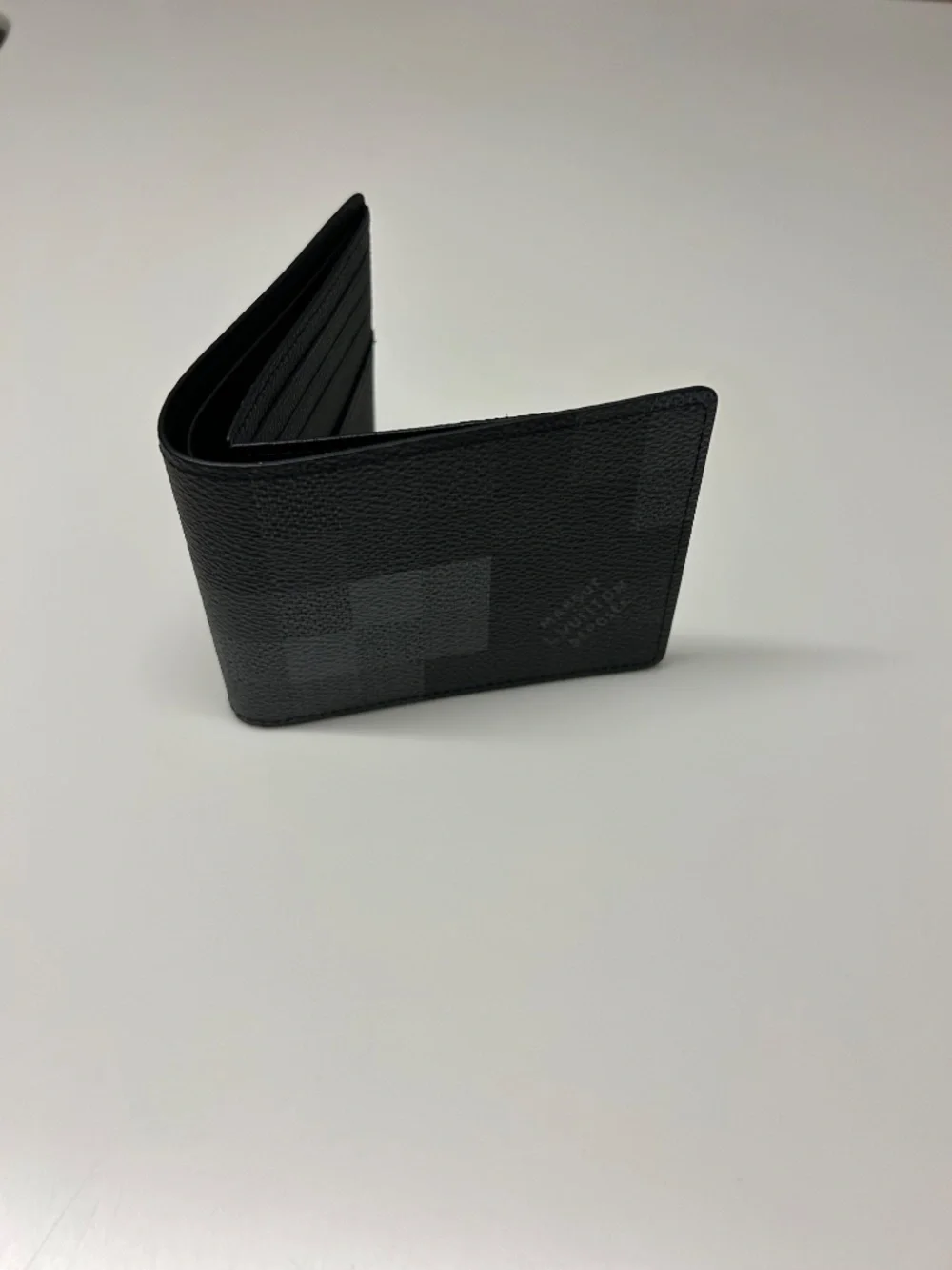 LOUIS VUITTON Slender Wallet Black Damoflauge M midel-7062
